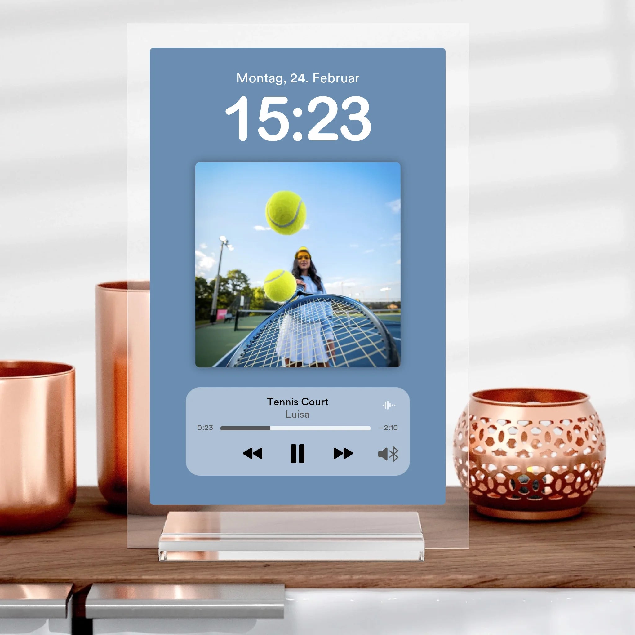 Lockscreen Aufsteller aus Glas