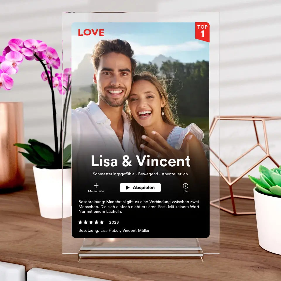 Netflix Film Cover mit Bild als Geschenk