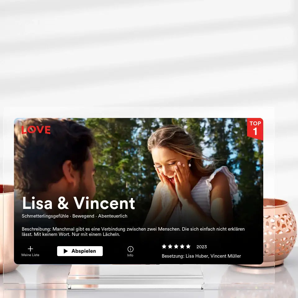 Netflix Film Cover mit Bild als Geschenk