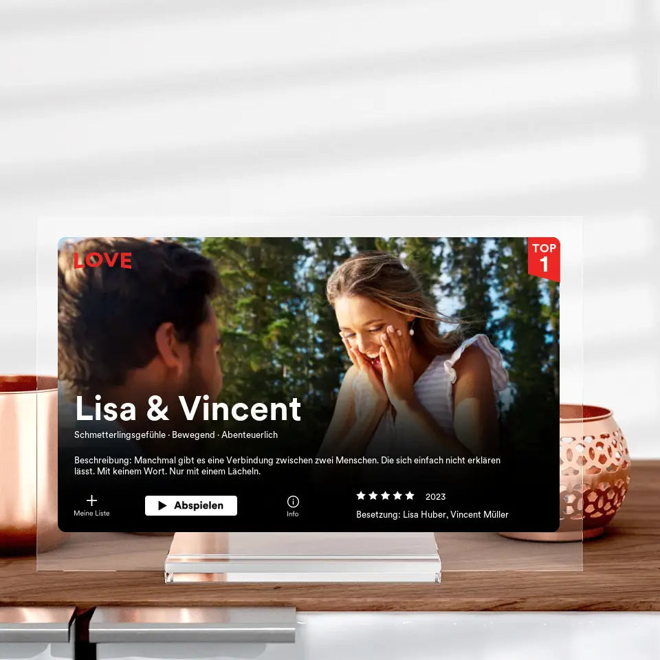 Netflix Film Cover mit Bild als Geschenk