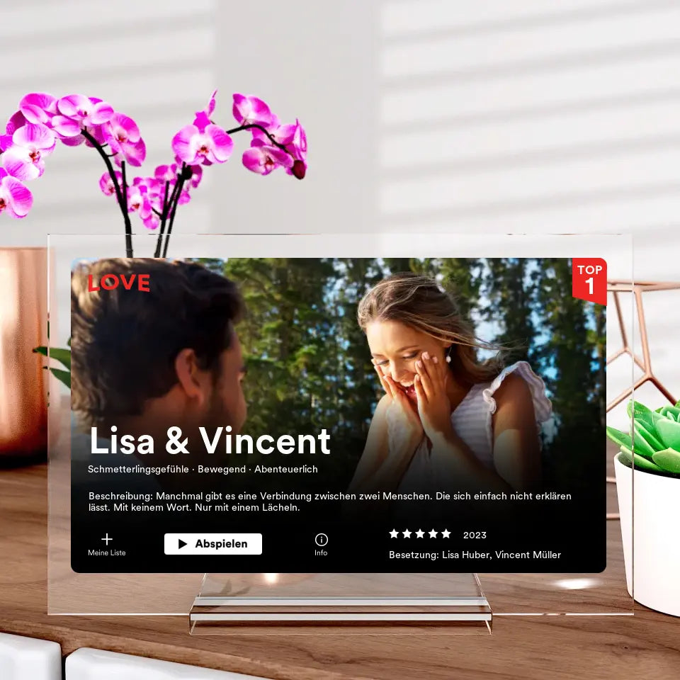Netflix Film Cover mit Bild als Geschenk