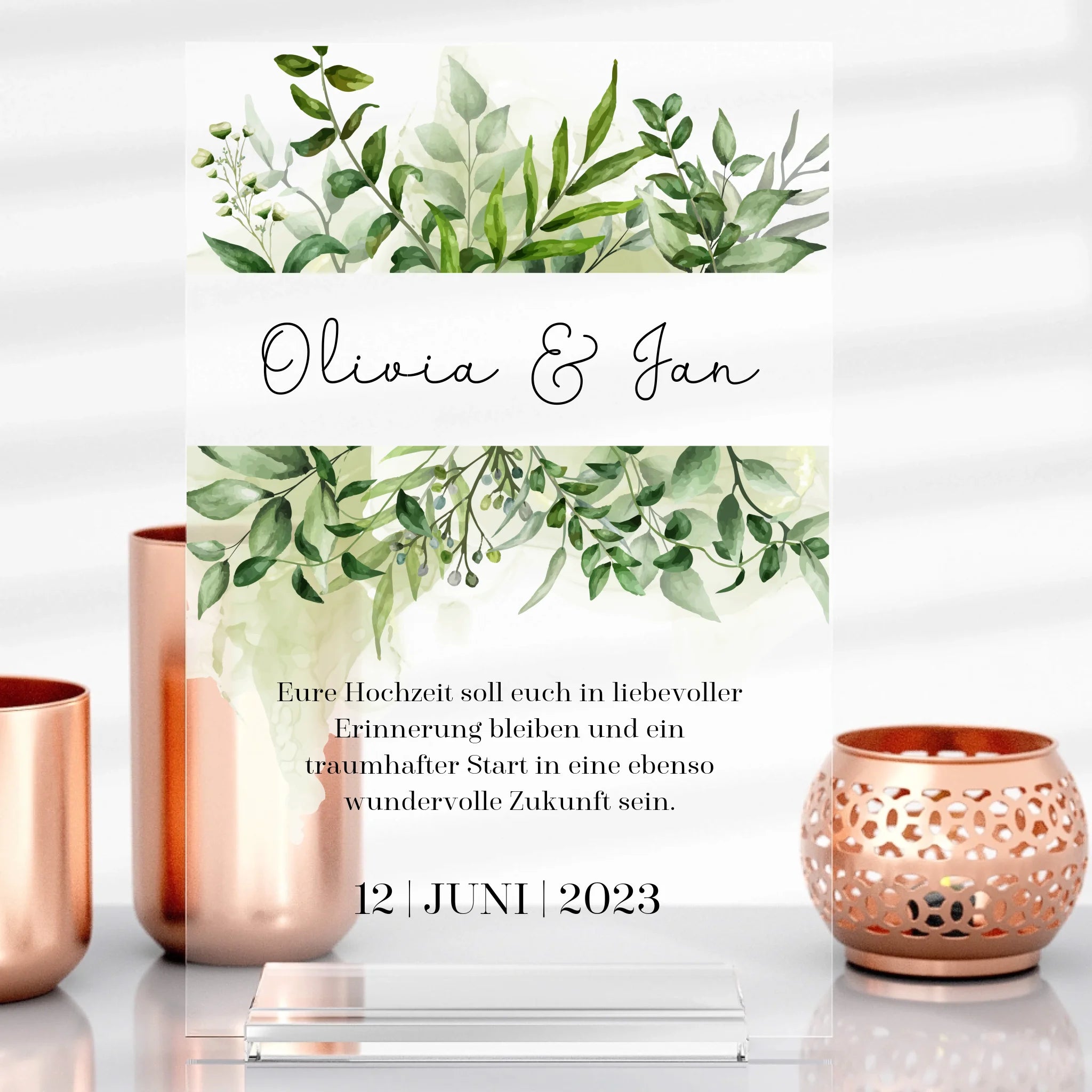 Wedding Memory aus Glas
