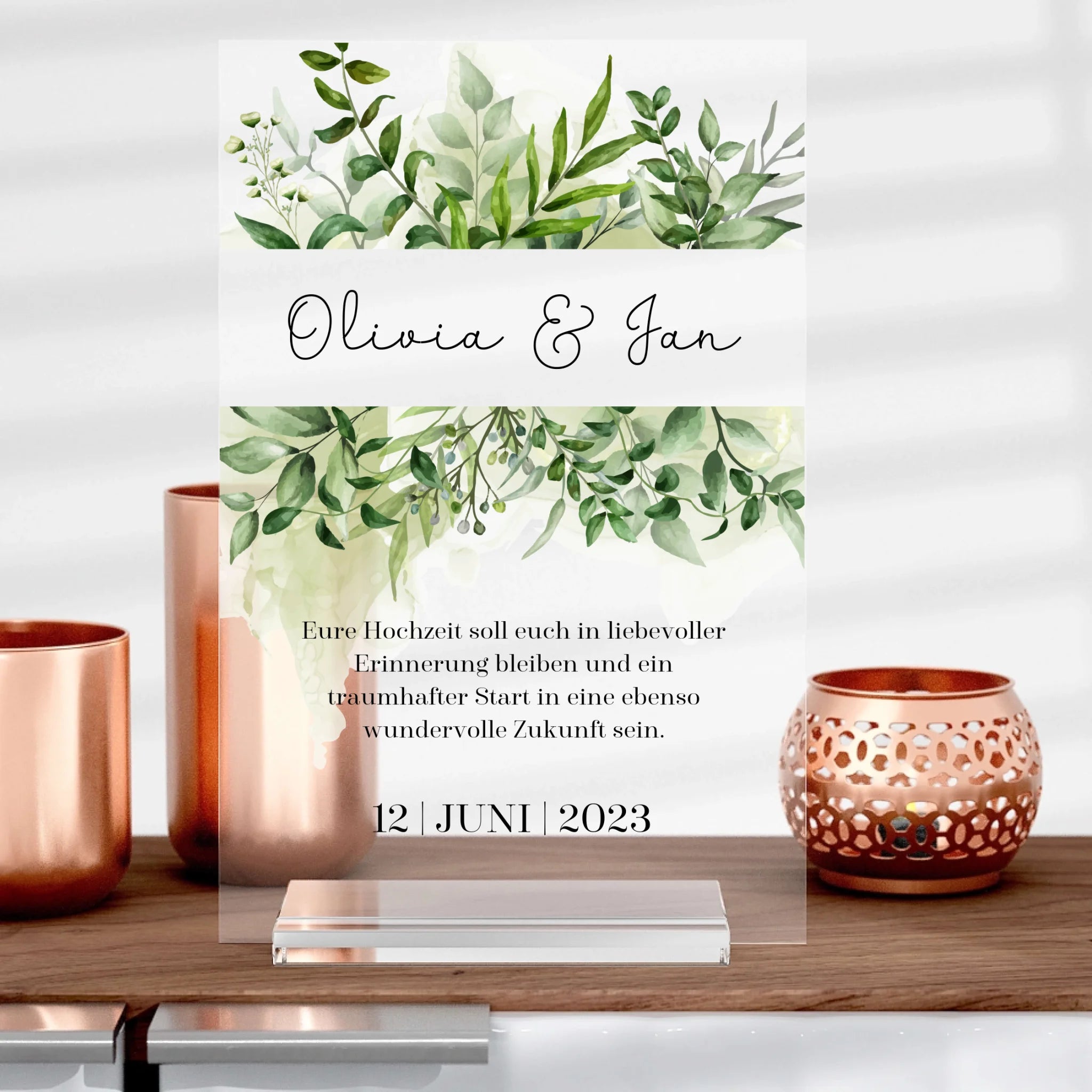 Wedding Memory aus Glas